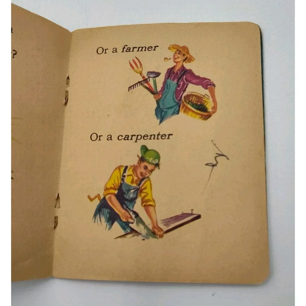 1949‎ Tiny Tales When I Grow Up VTG Whitman Children's Book📸SEE PIC📏